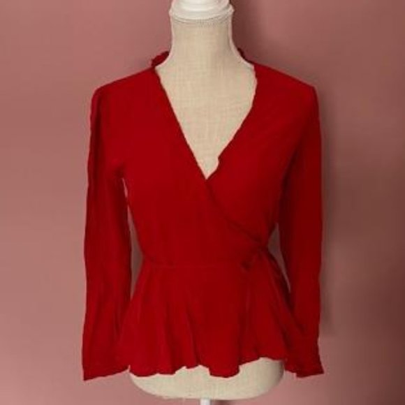 Loft Ruffle Wrap Blouse - Picture 2 of 12